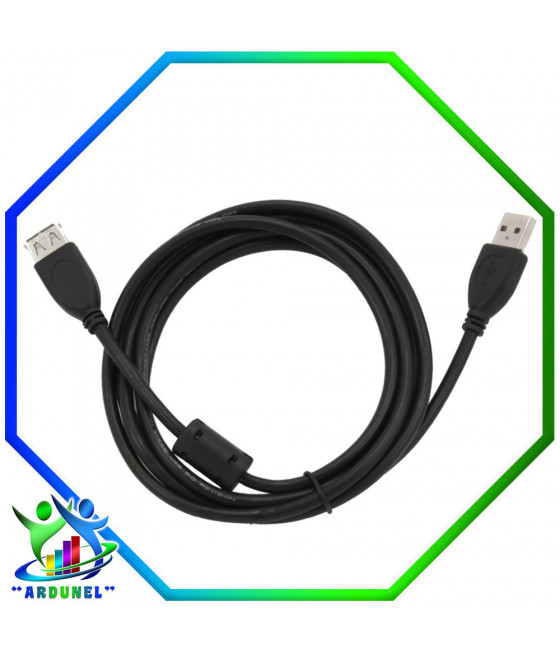 CABLE USB 2,0 AM/AF 1,8MTS....